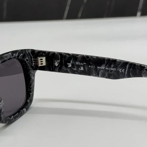 NEW OFF-WHITE UNISEX SUNGLASSES, OFF-WHITE ZURICH BLACK MARBLE EYEWEAR